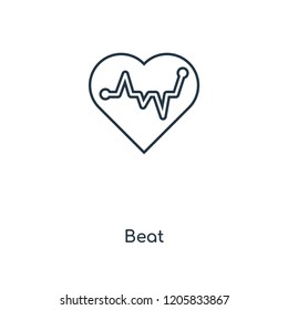 Beat concept line icon. Linear Beat concept outline symbol design. This simple element illustration can be used for web and mobile UI/UX.
