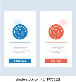 Beat, Dj, Juggling, Scratching, Sound  Blue and Red Download and Buy Now web Widget Card Template