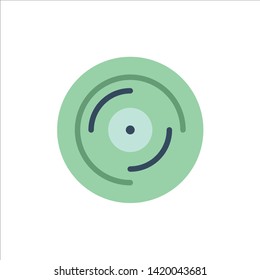 Beat, Dj, Juggling, Scratching, Sound  Flat Color Icon. Vector icon banner Template