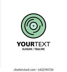 Beat, Dj, Juggling, Scratching, Sound Business Logo Template. Flat Color
