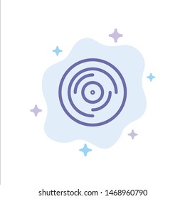 Beat, Dj, Juggling, Scratching, Sound Blue Icon on Abstract Cloud Background. Vector Icon Template background