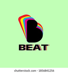 Beat fm dj graphic trendy vector design.