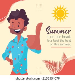 Beat The Heat On This Summer Banner Design Template.