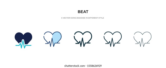 beat icon in different style vector illustration. two colored and black beat vector icons designed in filled, outline, line and stroke style can be used for web, mobile, ui