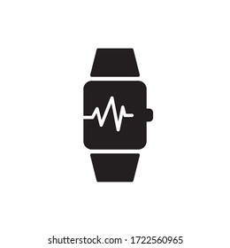 beat icon glyph vector illustration. fitness icon isolated on white background