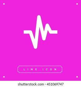 Beat isolated heart minimal icon in black and white colors. Health line vector icon for websites and mobile minimalistic flat design.