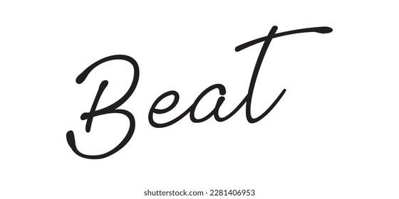 Beat Lettering. Trendy typography. Hand drawn typography. Summer card with hand drawn brush lettering. Modern ink calligraphy for typography greeting card, save the date card or t-shirt print.