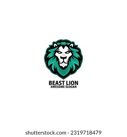 beat lion logo gaming esport design