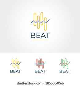 Beat logo template icon vector design