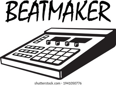 Beat maker black and white design