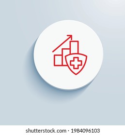 Beat Medical Inflation Icon Vector Design