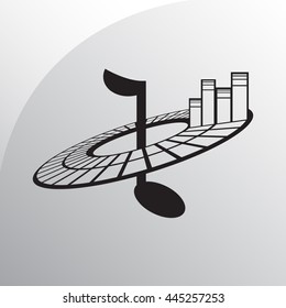 Beat and music logo concept, logo icon vector collection