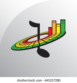 Beat and music logo concept, logo icon vector collection