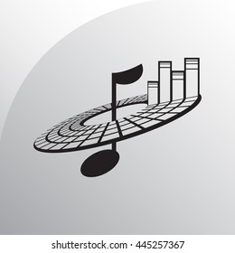 Beat and music logo concept, logo icon vector collection