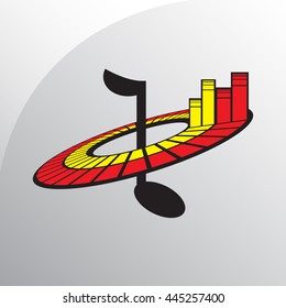 Beat and music logo concept, logo icon vector collection