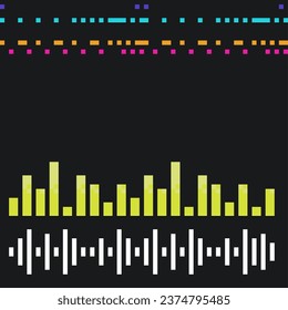 Beat Pattern and Wave Visualizer Template, Minimal Style
