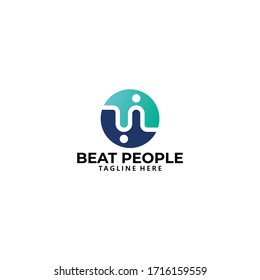 beat people logo icon vector isolated