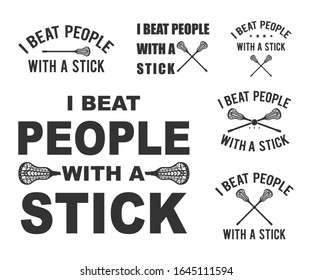 Golpeo a la gente con un vector tipo Stick para imprimir