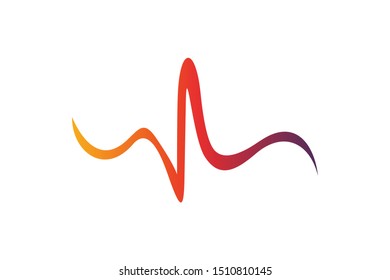 beat pulse logo icon vector