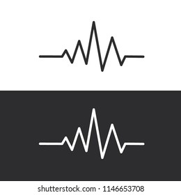 beat wave icon vector template
