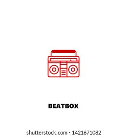 beatbox icon. beatbox vector design. sign design. red color