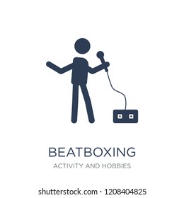 Beatboxing icon. Trendy flat vector Beatboxing icon on white background from Activity and Hobbies collection, vector illustration can be use for web and mobile, eps10