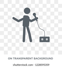 Beatboxing icon. Trendy flat vector Beatboxing icon on transparent background from Activity and Hobbies collection. 