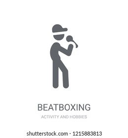 Beatboxing icon. Trendy Beatboxing logo concept on white background from Activity and Hobbies collection. Suitable for use on web apps, mobile apps and print media.