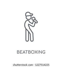 Beatboxing linear icon. Modern outline Beatboxing logo concept on white background from Activity and Hobbies collection. Suitable for use on web apps, mobile apps and print media.