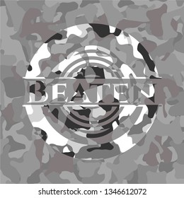 Beaten on grey camo texture