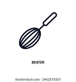 beater icon. Thin line beater icon from kitchen collection. Outline vector isolated on white background. Editable beater symbol can be used web and mobile