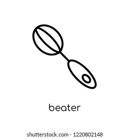 beater icon. Trendy modern flat linear vector beater icon on white background from thin line Kitchen collection, outline vector illustration