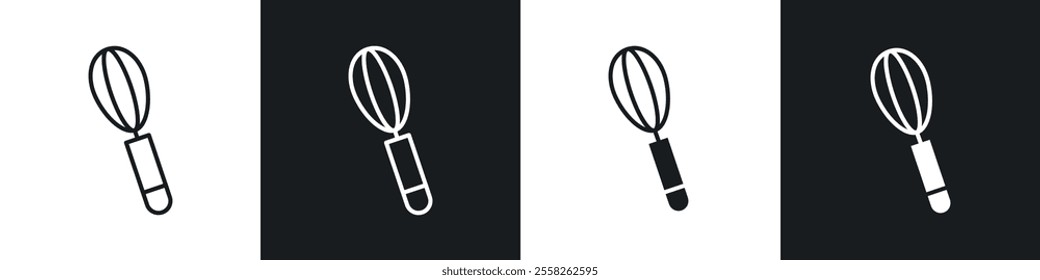 Beater icon vector collection in black and white.