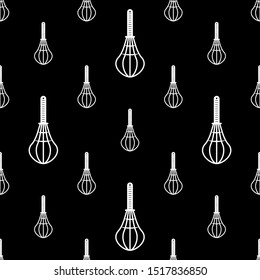Beater Icon, Whisk Icon Seamless Pattern Vector Art Illustration