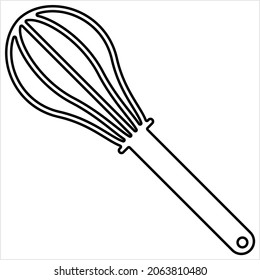 Beater Icon, Whisk Icon Vector Art Illustration