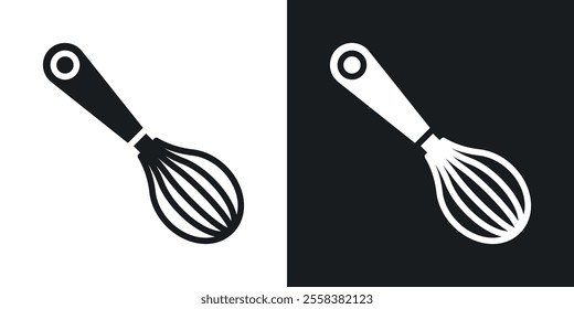 Beater icons in solid black and white colors