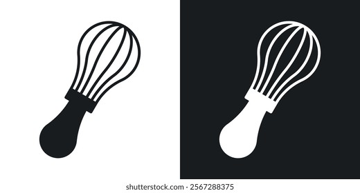 Beater icons in solid black and white colors