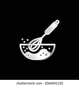 Beater silver plated metallic icon