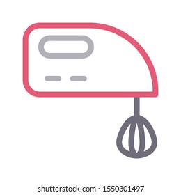 beater vector colour line icon
