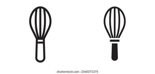 Beater vector icon set in black color.