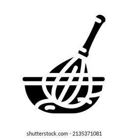 beater whisk glyph icon vector. beater whisk sign. isolated contour symbol black illustration