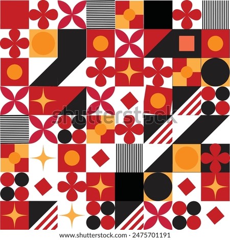 Beatiful bauhaus patten Colorful textile pattern.
