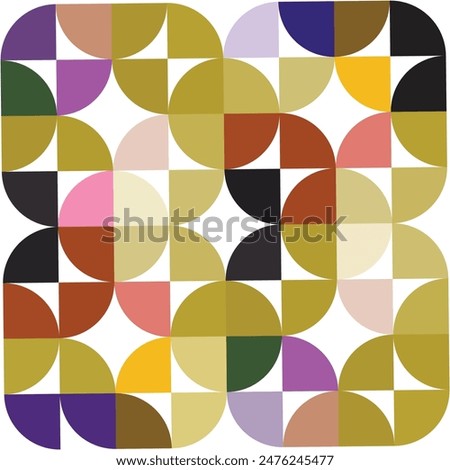 Beatiful bauhaus patten Colorful textile pattern.

