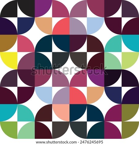 Beatiful bauhaus patten Colorful textile pattern.
