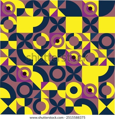 Beatiful bauhaus patten Colorful textile pattern.
