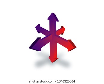 beatiful bipolar direction sign.