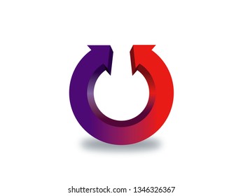 beatiful bipolar direction sign.