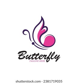 beatiful butterfly icon vector illustration template design