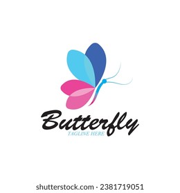 beatiful butterfly icon vector illustration template design