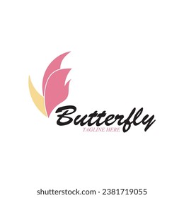diseño de ilustraciones vectoriales de icono de mariposa beatible